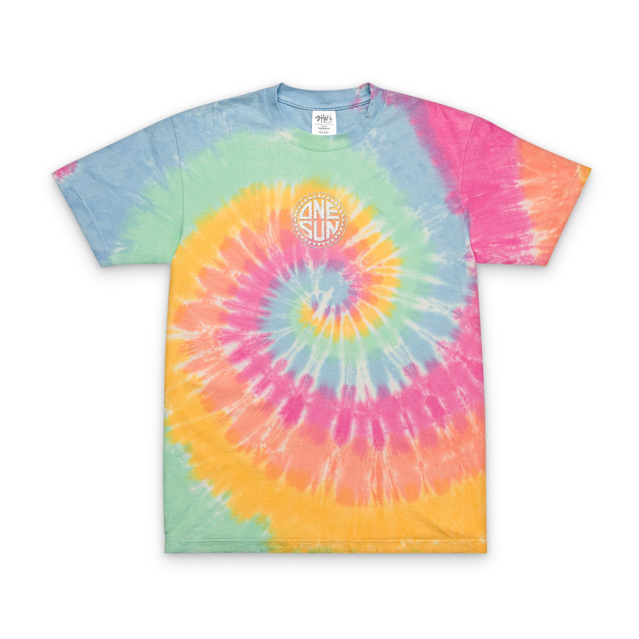 ONE SUN Tie-Dye Embroidered Tee