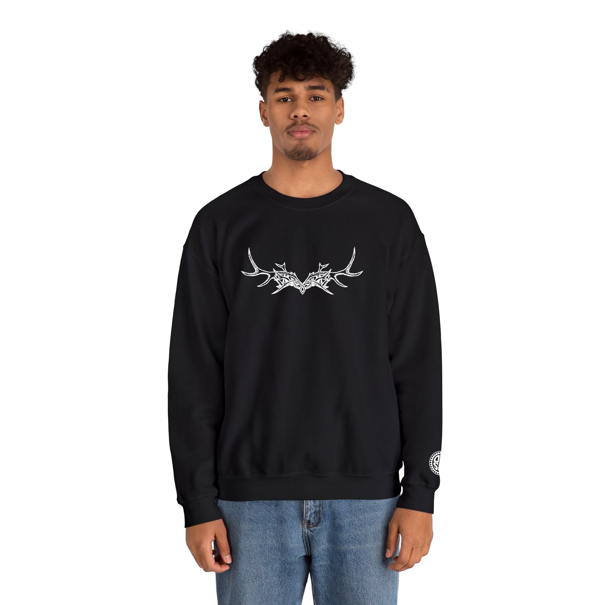Wyrdo: ANTLERS Embroidered Crewneck (Unisex)