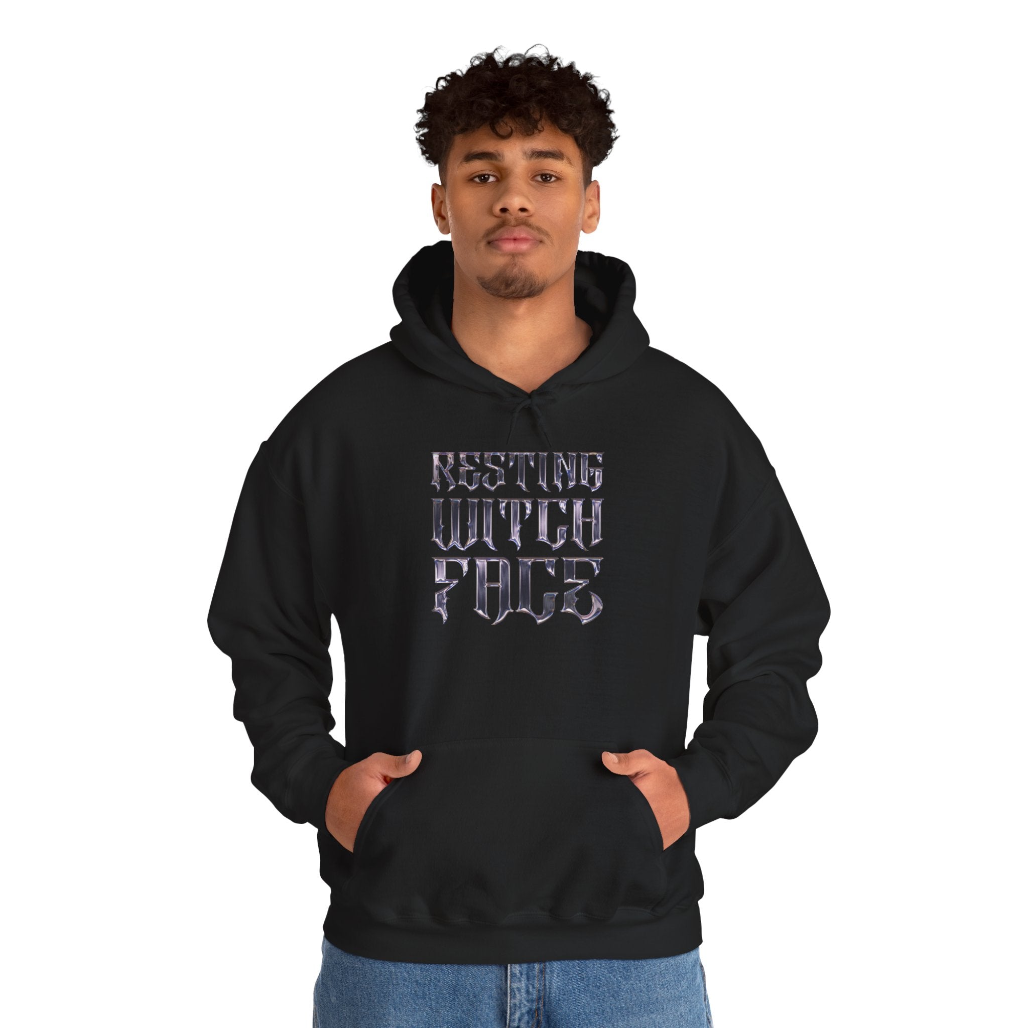 RESTING WITCH FACE Logo Hoodie