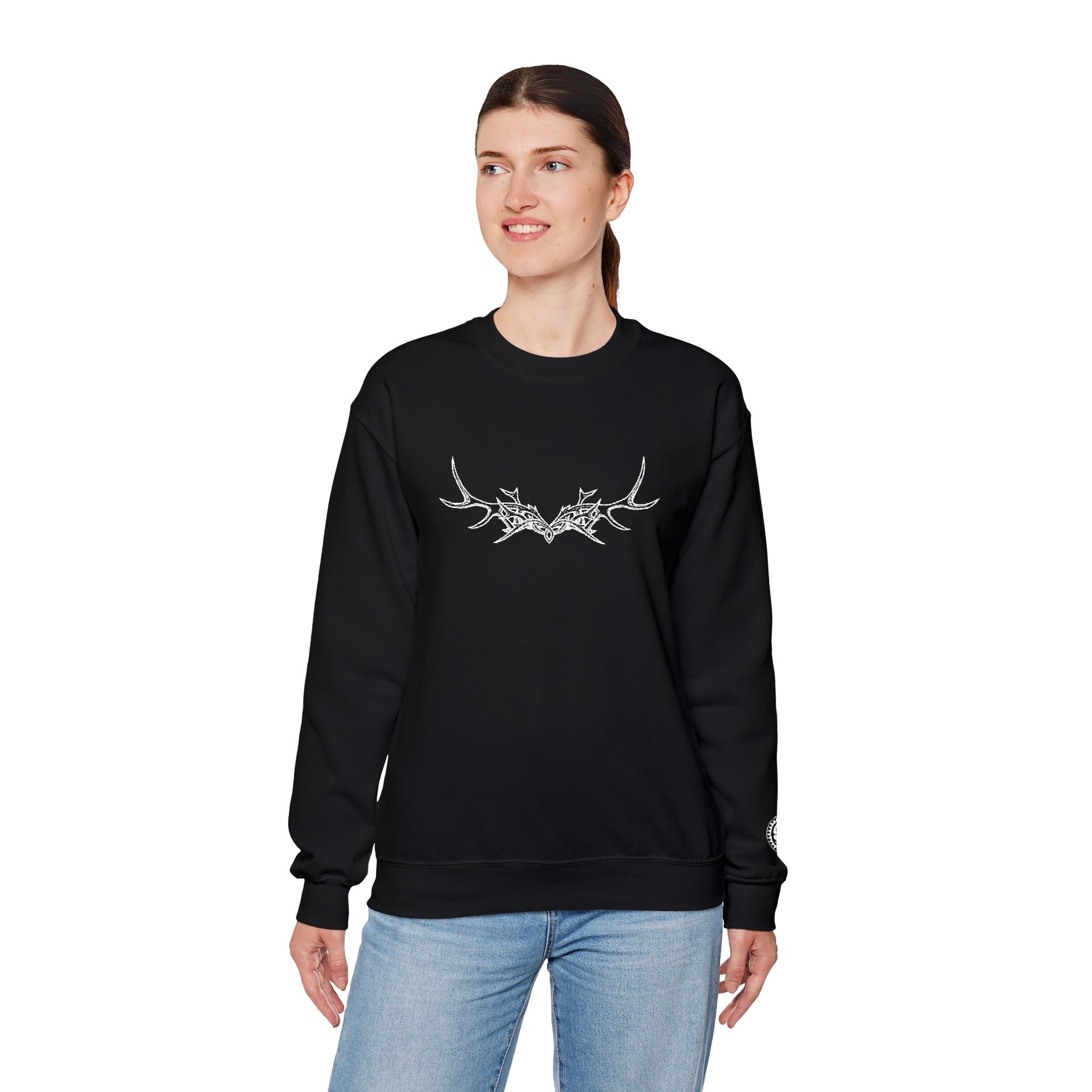 Wyrdo: ANTLERS Embroidered Crewneck (Unisex)