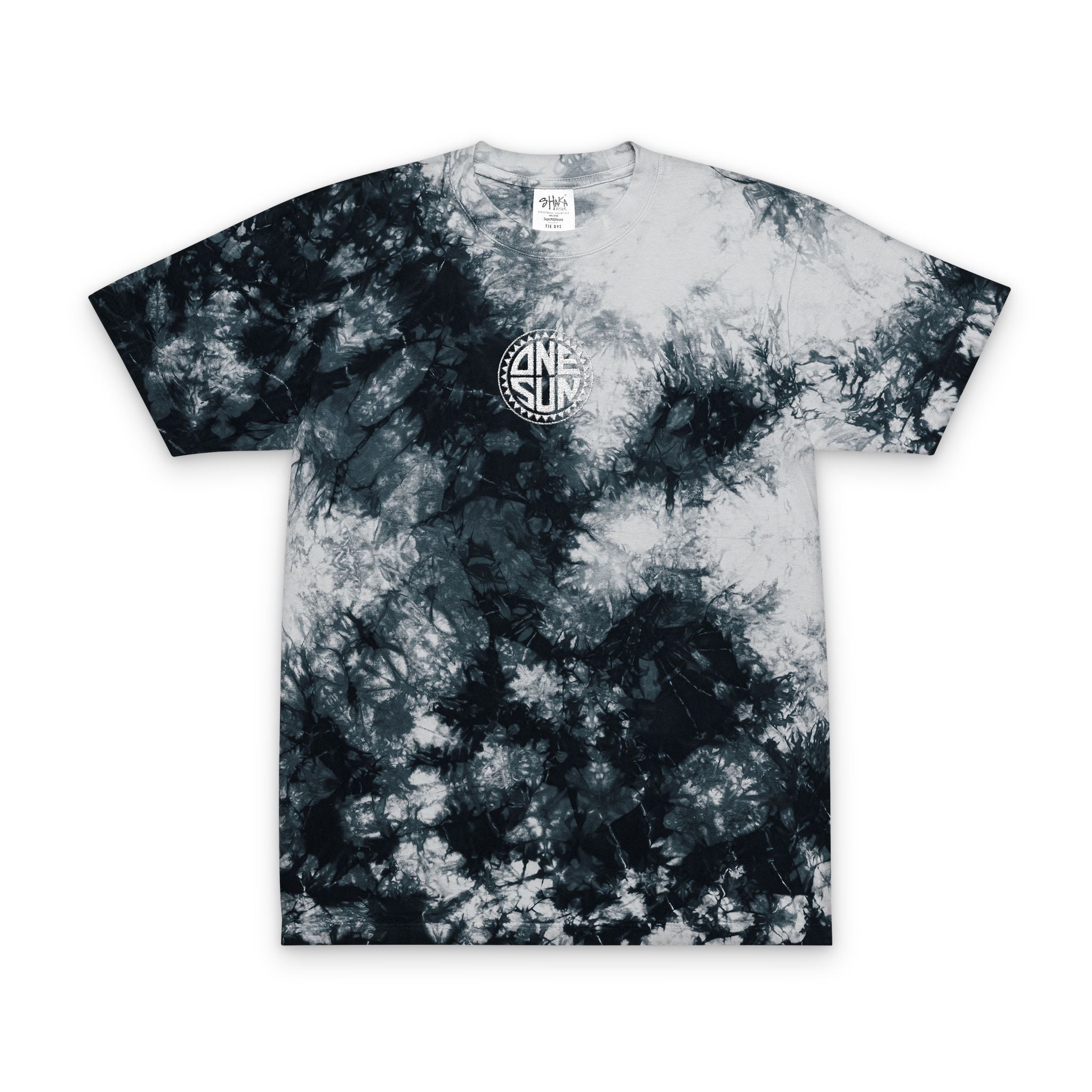 ONE SUN Tie-Dye Embroidered Tee